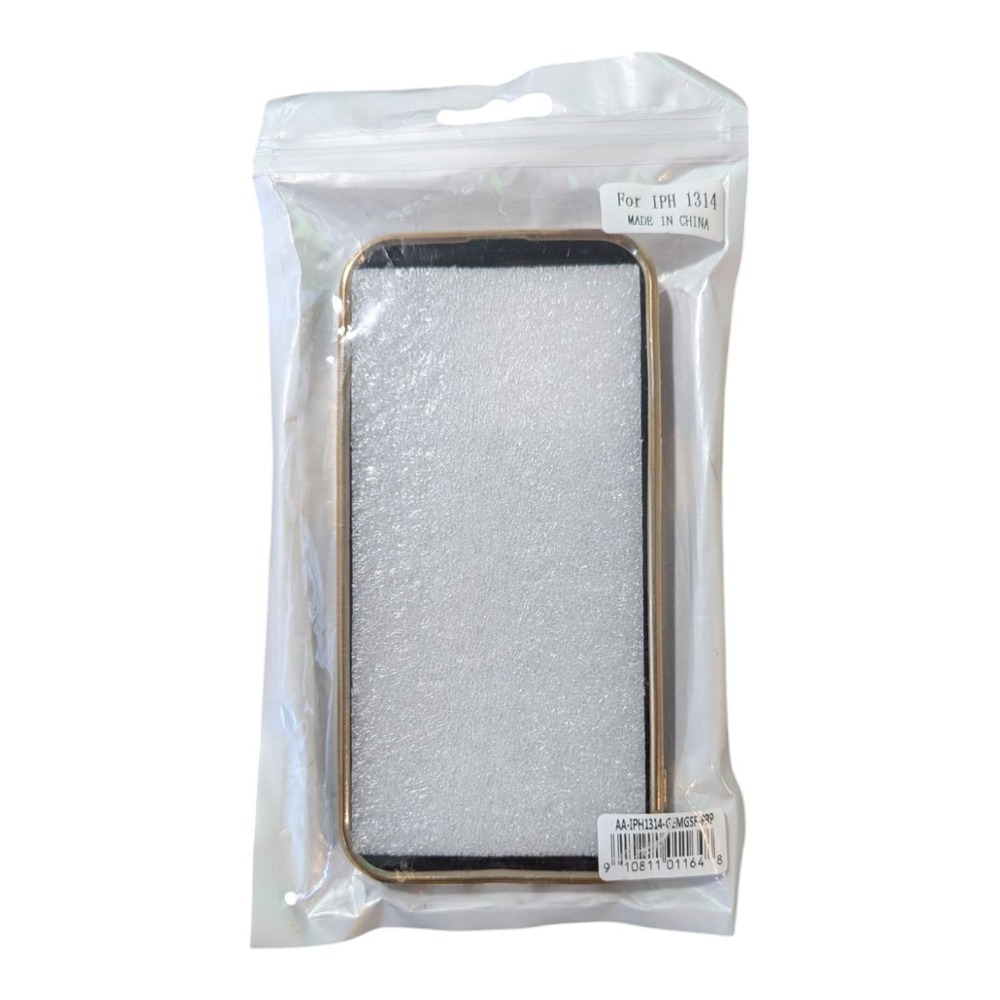 N4. Gold Bumper Soft Case MagSafe for‎ Apple iPhone 14 / iPhone 13